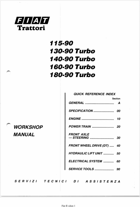 Product picture Workshop Manual Fiat Tractors